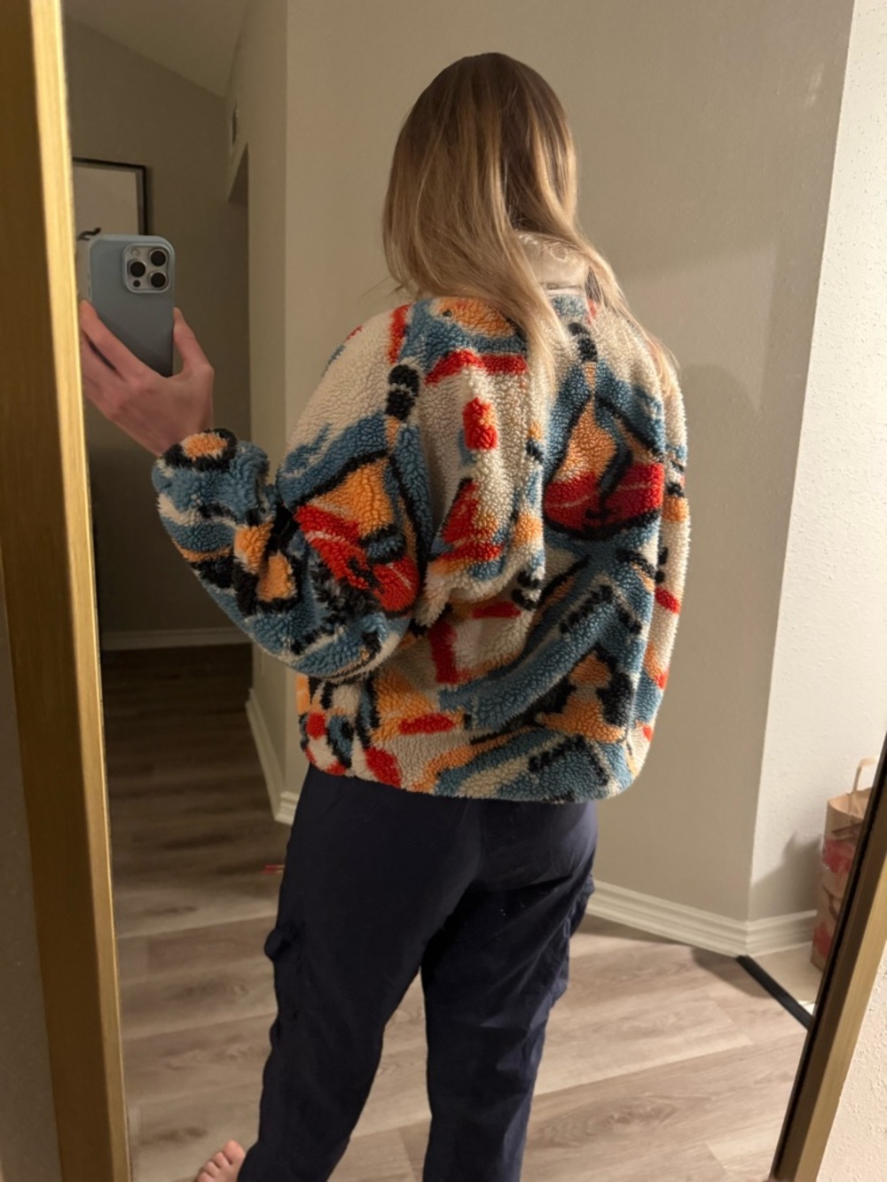 hit the slopes printed fleece jacket from free people in white color size small - Picture 2 of 7